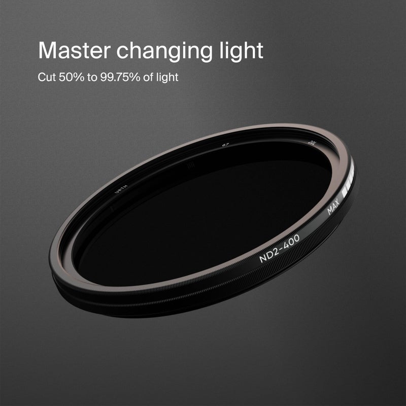 Urth 82mm ND2-400 Variable ND Lens Filter - 1-8.6 Stop Range, Ultra-Slim 20-Layer Nano-Coated Neutral Density Filter for Cameras - Image 2